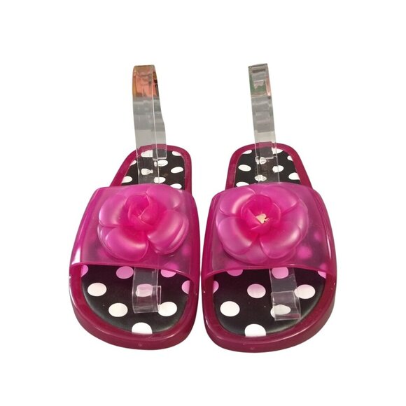 kate spade Shoes - KATE SPADE New York Size 9 "SPLASH" Pink Flower Jelly Slip On Slides Sandals